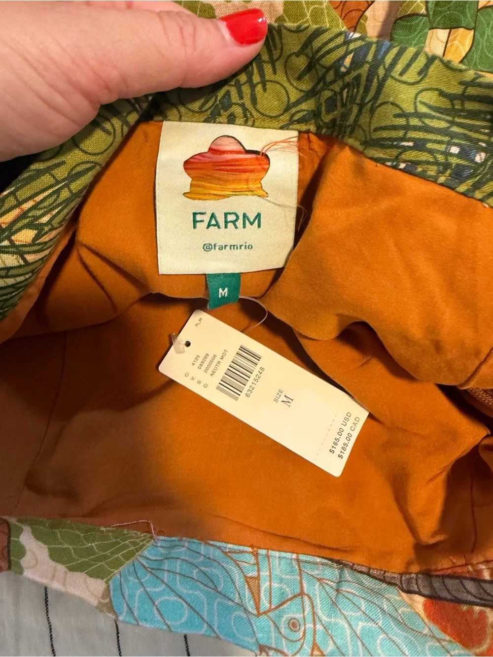 NWT Farm Rio Beach Desire Linen Tropical Skirt Wrap Medium
